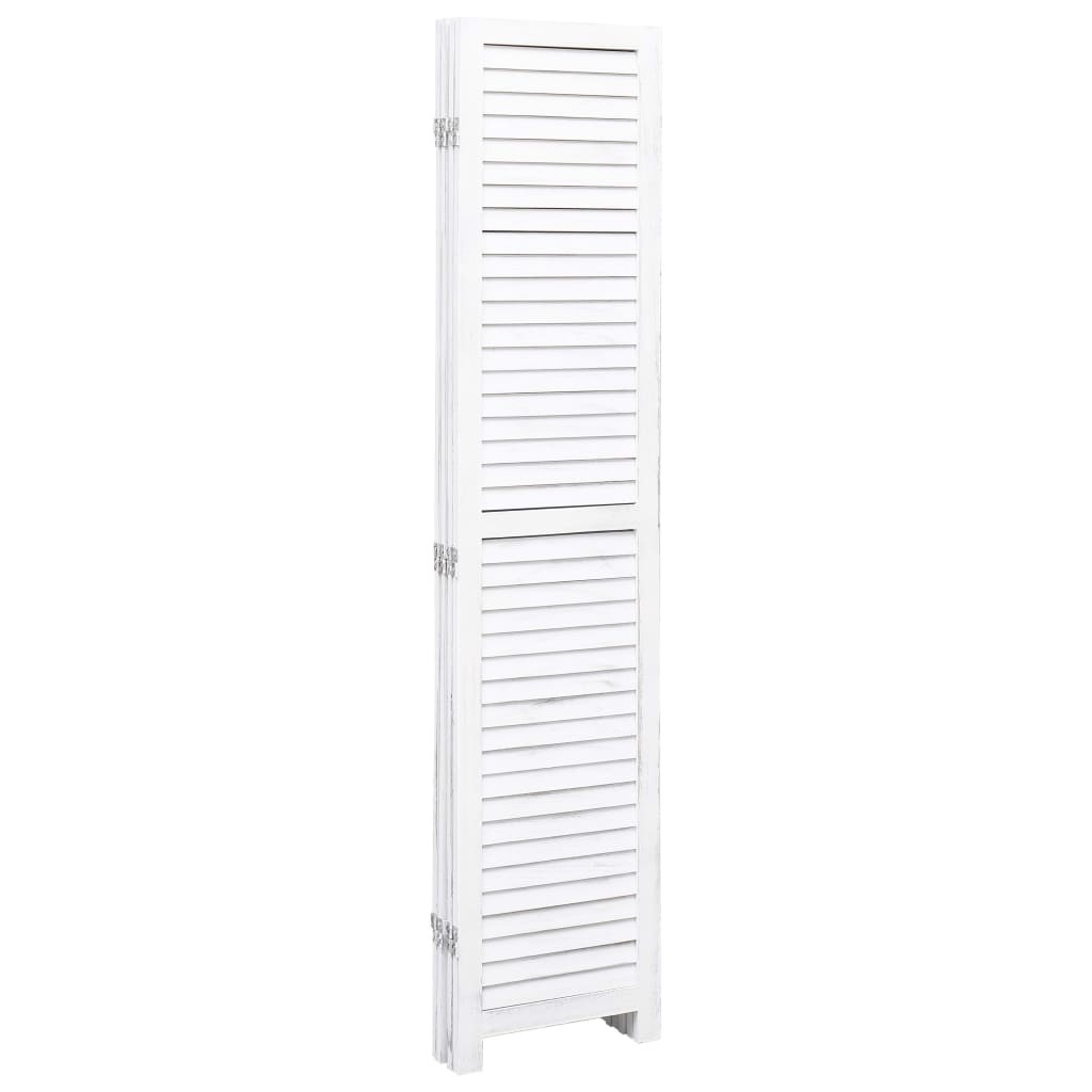 4-Panel Room Divider White 140x165 cm Wood